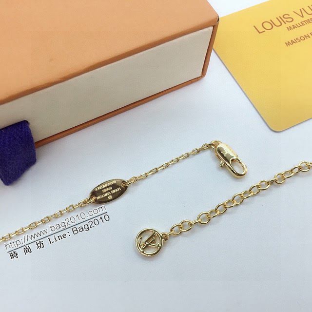 Louis Vuitton新款飾品 路易威登愛心鎖項鏈 LV金色愛心鎖滿鑽鎖骨鏈  zglv2234